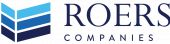 Roers Companies logo featuring a three-tiered blue chevron icon next to the company name.