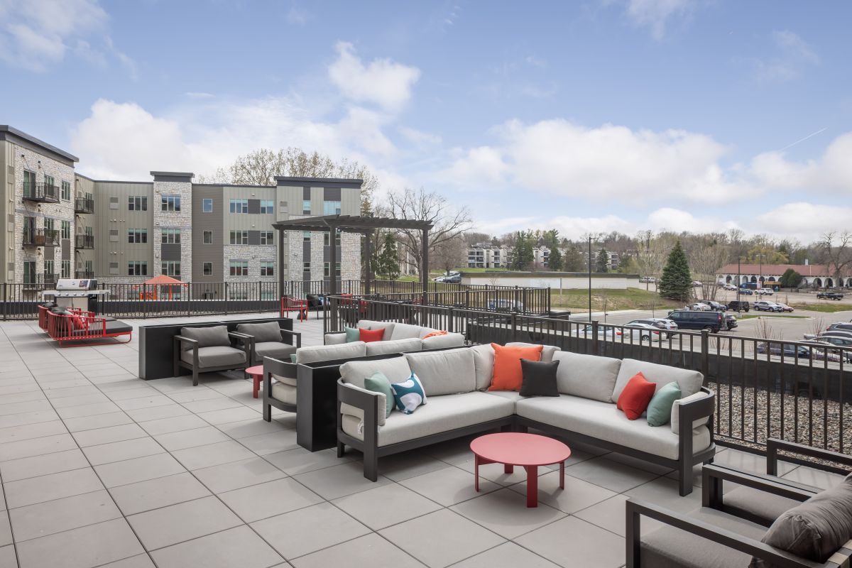 The outdoor skydeck at Volta in Burnsville, MN.